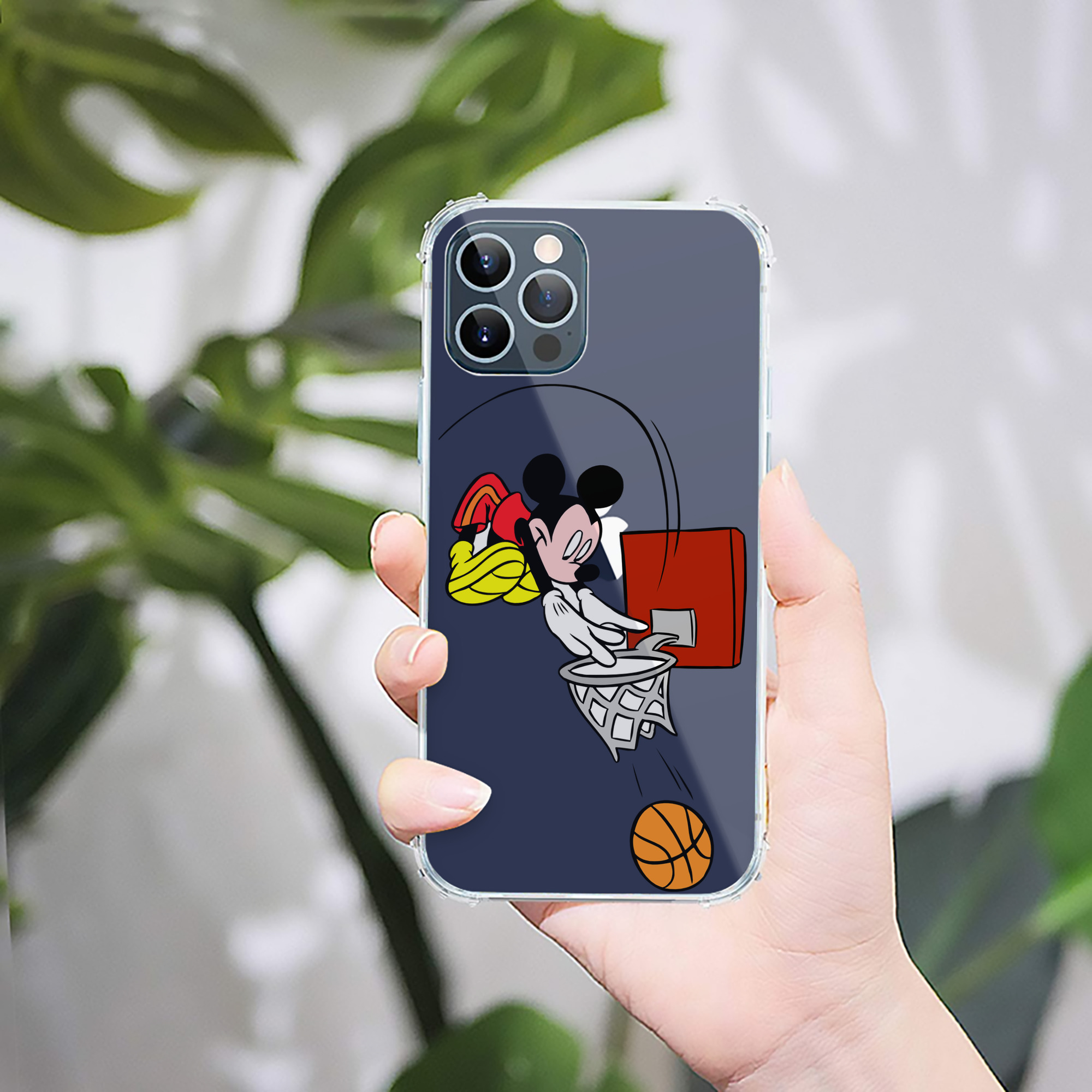（画像用） ミッキーマウス Mickey Mouse 【iPhone 12シリーズ対応】透明スマホケース（クリアソフトケース）